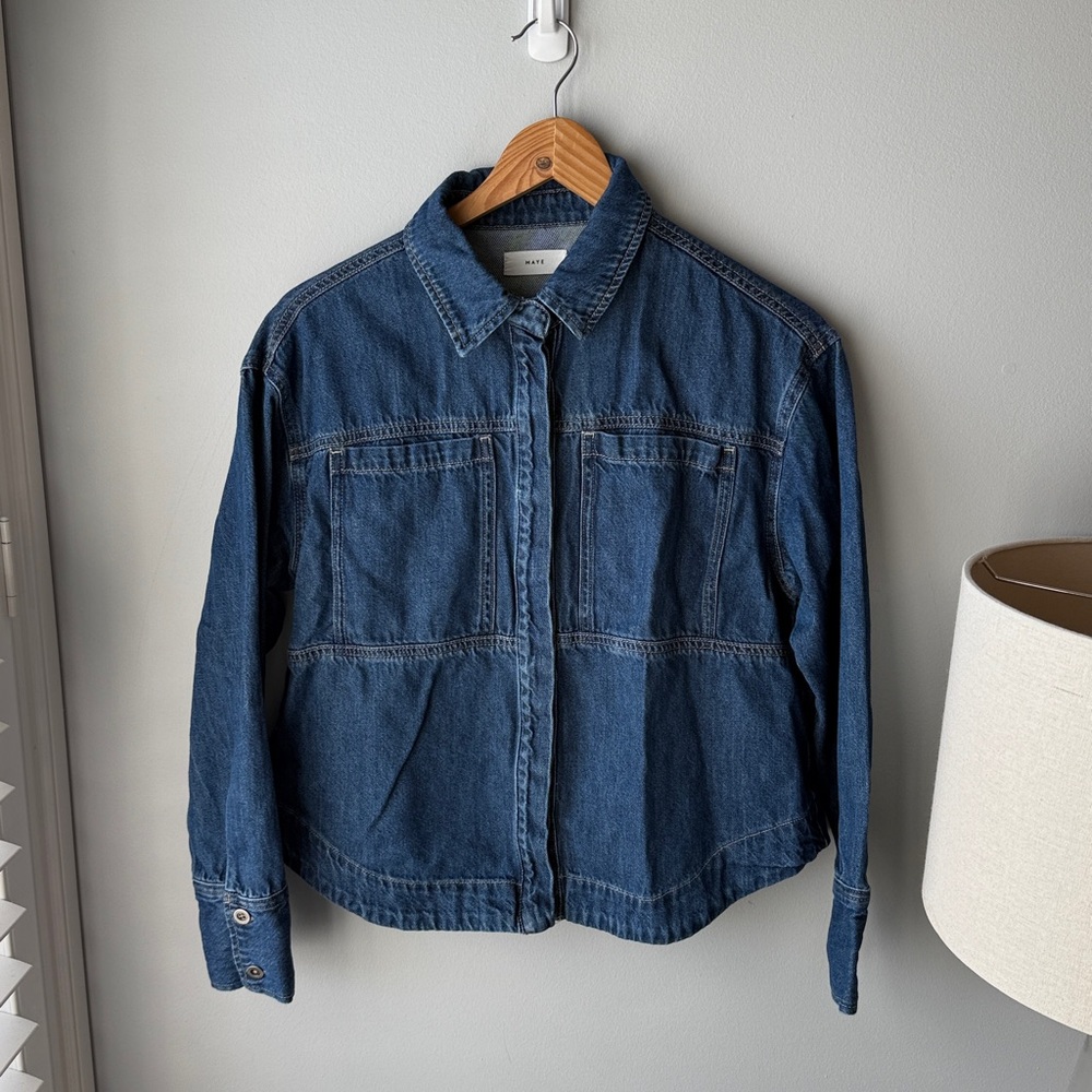 MAYE Classic Denim Button Down - Picture 5 of 11
